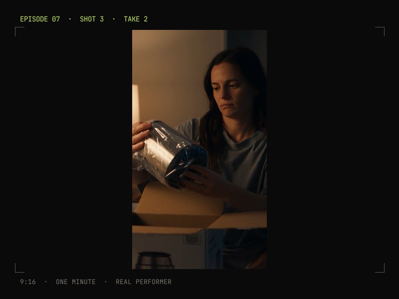 A frame from an episode, shot in progress.